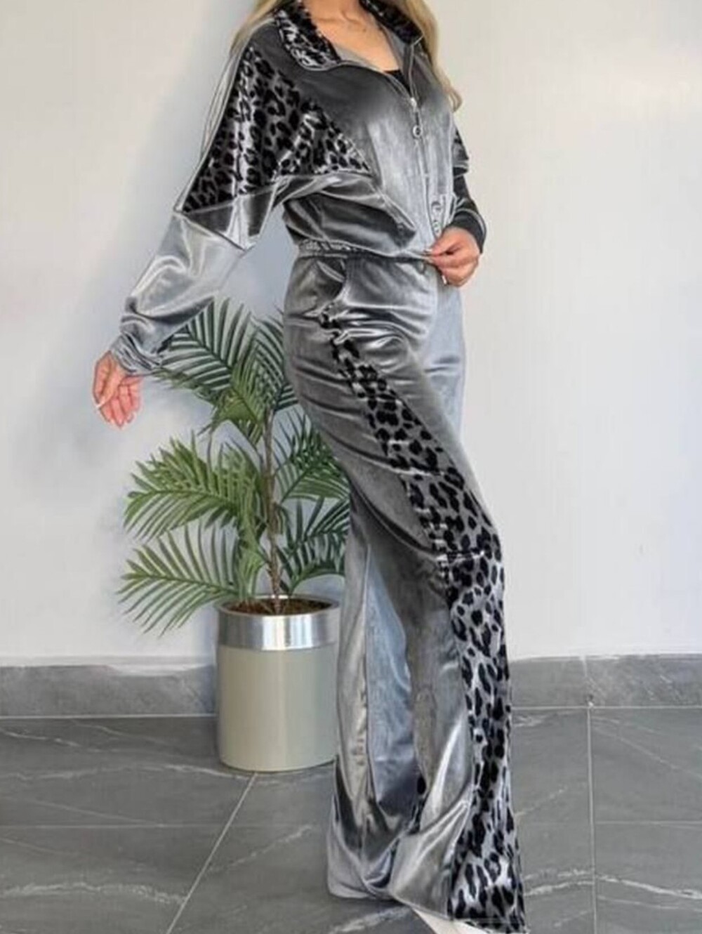 Fast Lane Leopard Set - Gray
